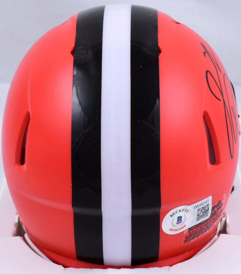 Jeremiah Owusu-Koramoah Signed Cleveland Browns Speed Mini *THIN- Beckett W Holo