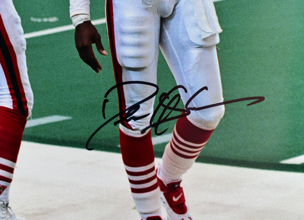 Deion Sanders Autographed 49ers 16x20 Sideline Photo- Beckett W Hologram *Black