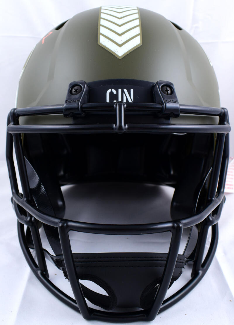 Ja'Marr Chase Signed Bengals Salute to Service F/S Speed Authentic Helmet - PSA