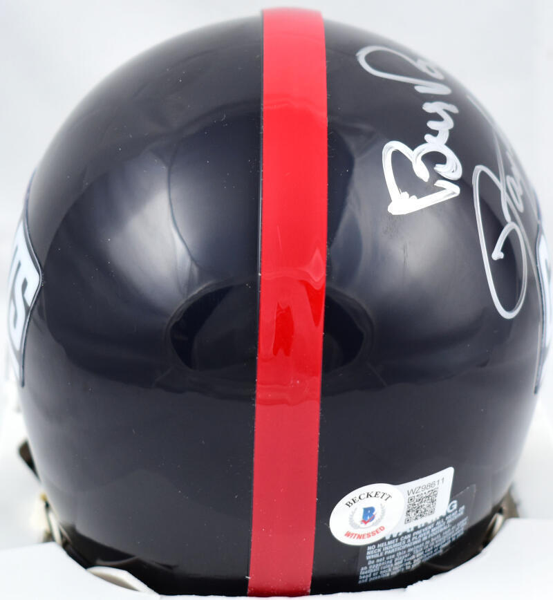 Bill Parcells Lawrence Taylor Signed New York Giants Mini Helmet- Beckett W Holo