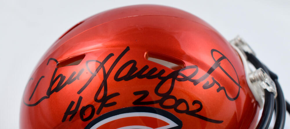 Dan Hampton Autographed Chicago Bears Flash Speed Mini Helmet w/HOF- Prova