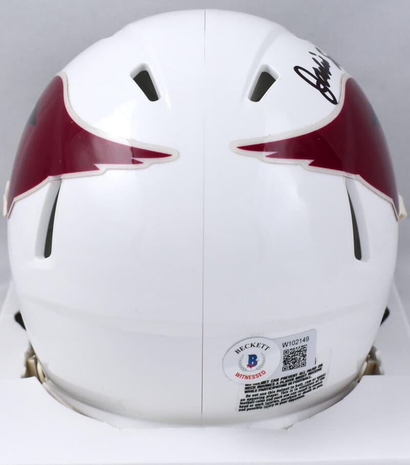 Jackie Smith Signed Arizona Cardinals 60-04 Speed Mini Helmet- Beckett W Holo