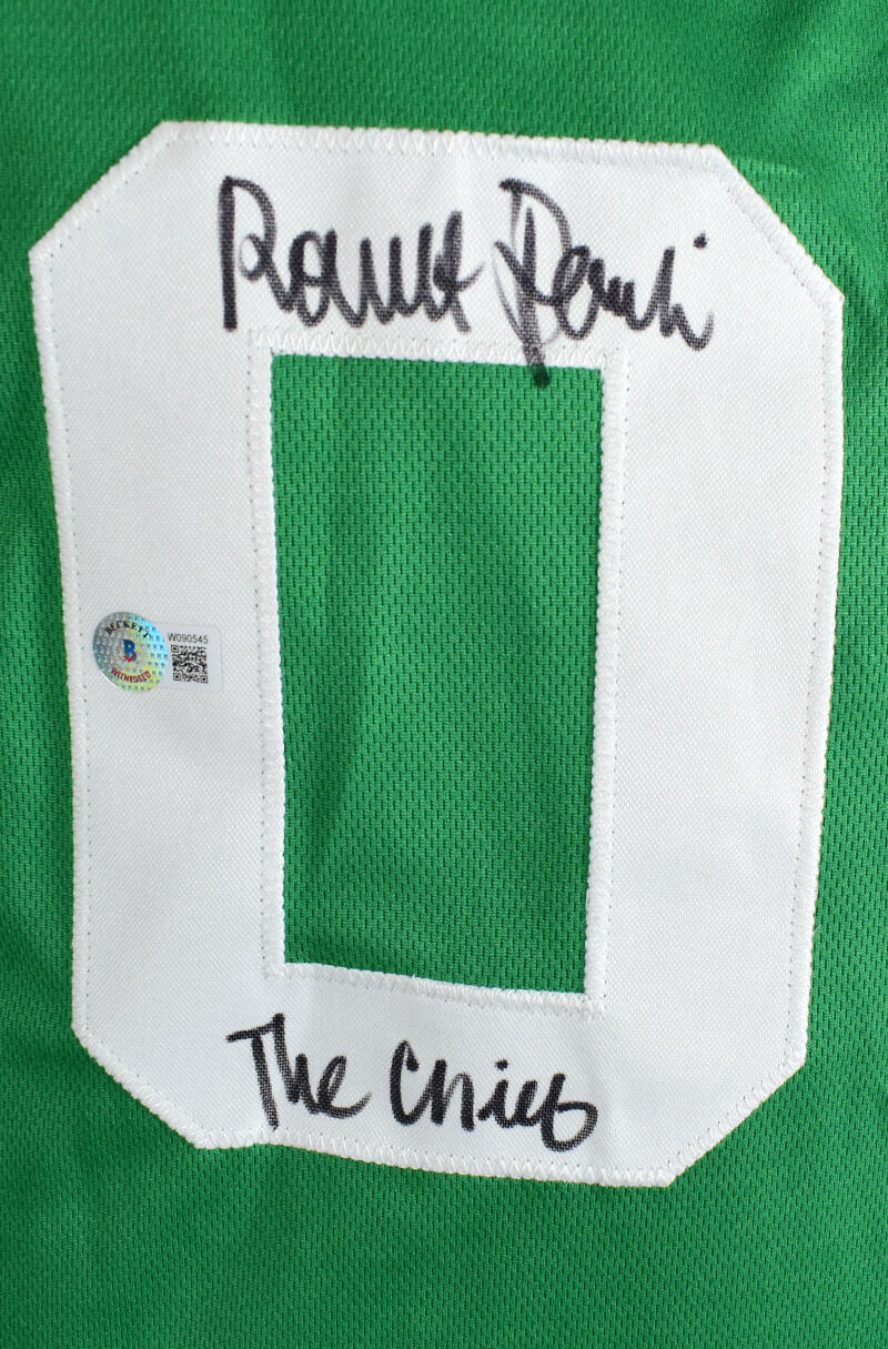 Robert Parish Signed Green Pro Style Basketball Jersey w/The Chief-BeckettW Holo