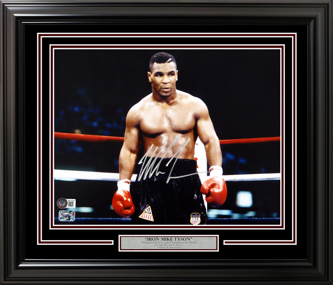Mike Tyson Autographed Framed 11x14 Photo Beckett BAS QR Stock #233864