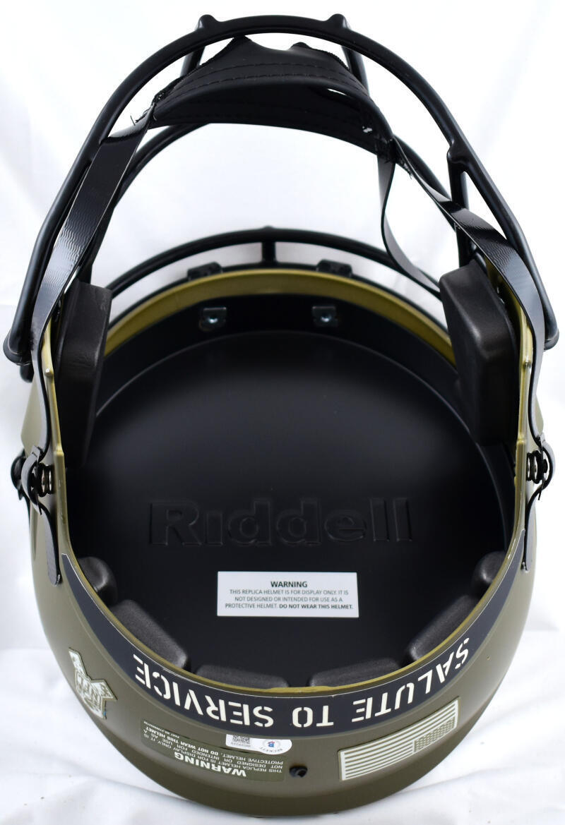 AJ Green Signed Bengals F/S Salute to Service Speed Helmet-Beckett W Hologram