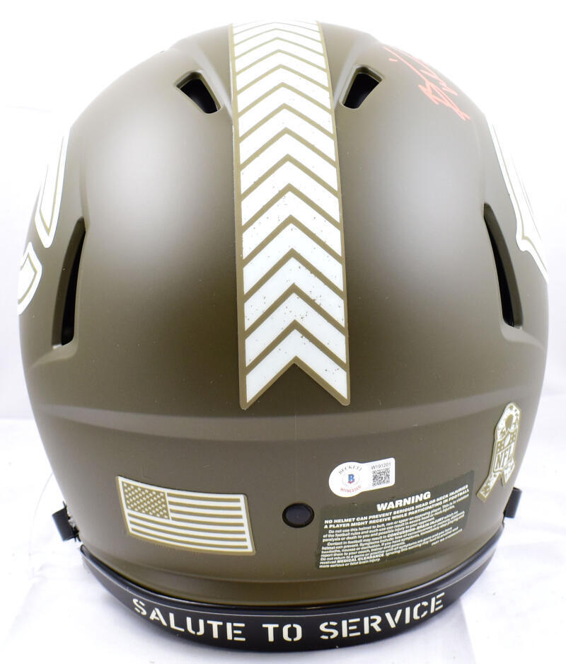 Brian Urlacher Signed Bears F/S Slt. to Service Speed Auth Helmet w/HOF-BAW Holo