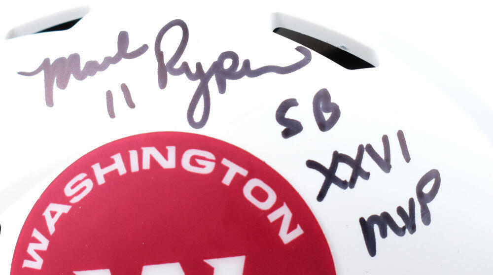 Joe Theismann Mark Rypien Signed WFT Speed Lunar Mini Helmet w/SB-Beckett W Holo