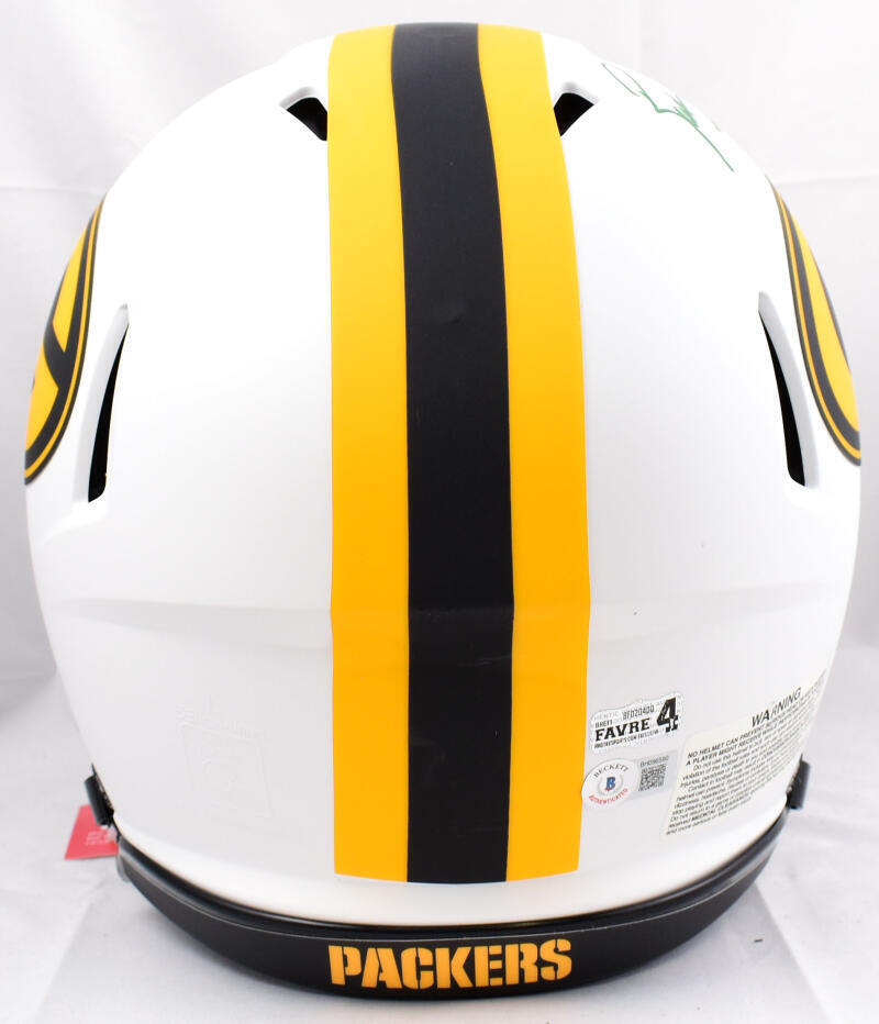 Brett Favre Autographed Packers F/S Lunar Speed Authentic Helmet-Beckett Holo