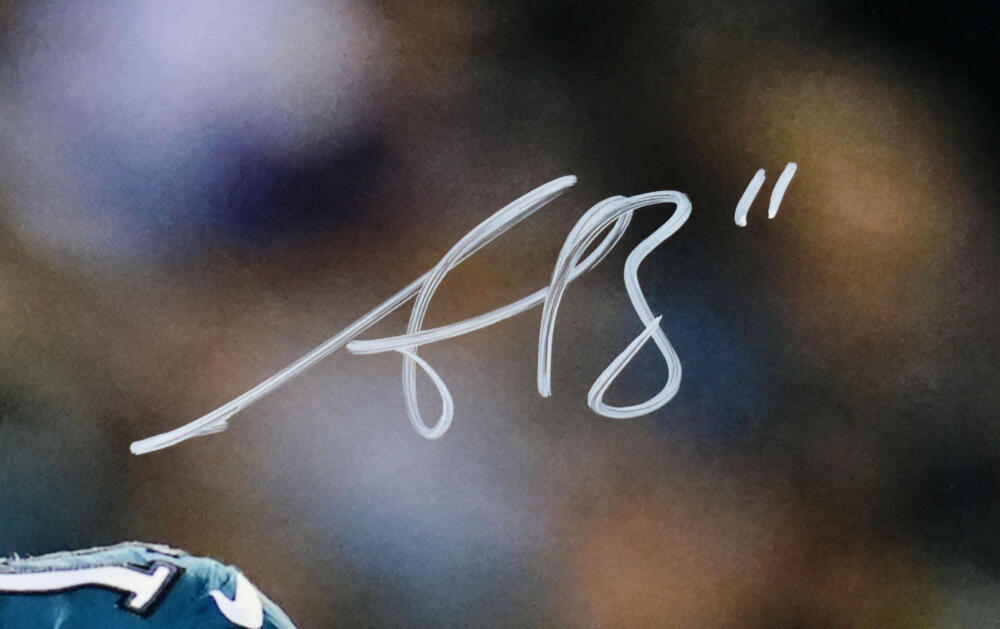 A.J. Brown Autographed Philadelphia Eagles 16x20 Close Up Photo- Beckett W Holo