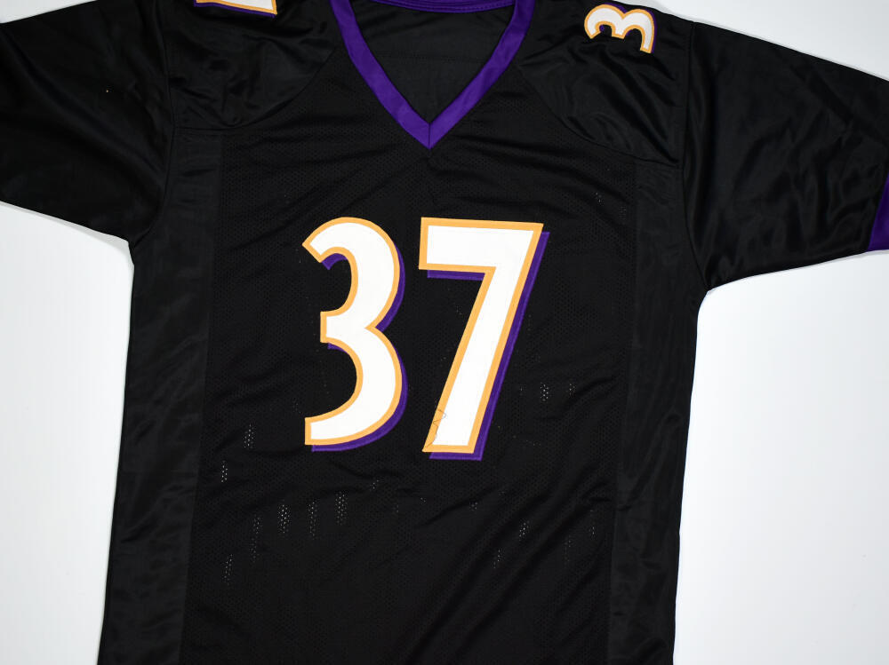 Deion Sanders Autographed Black Pro Style Jersey-Beckett W Hologram *Black