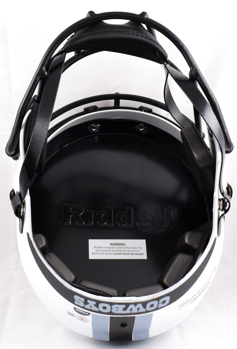 Emmitt Smith Autographed F/S Dallas Cowboys Lunar Speed Helmet-Beckett W Holo