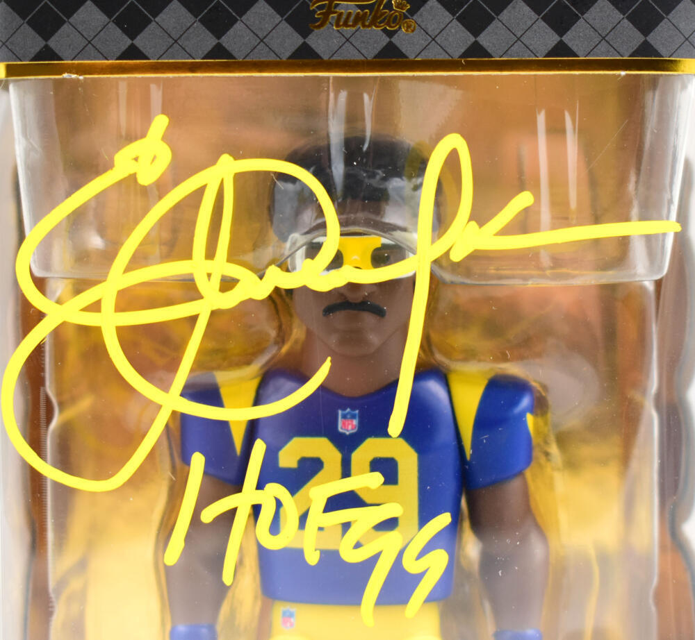 Eric Dickerson Signed Rams Funko Vinyl Gold Legends w/HOF - Beckett W Hologram
