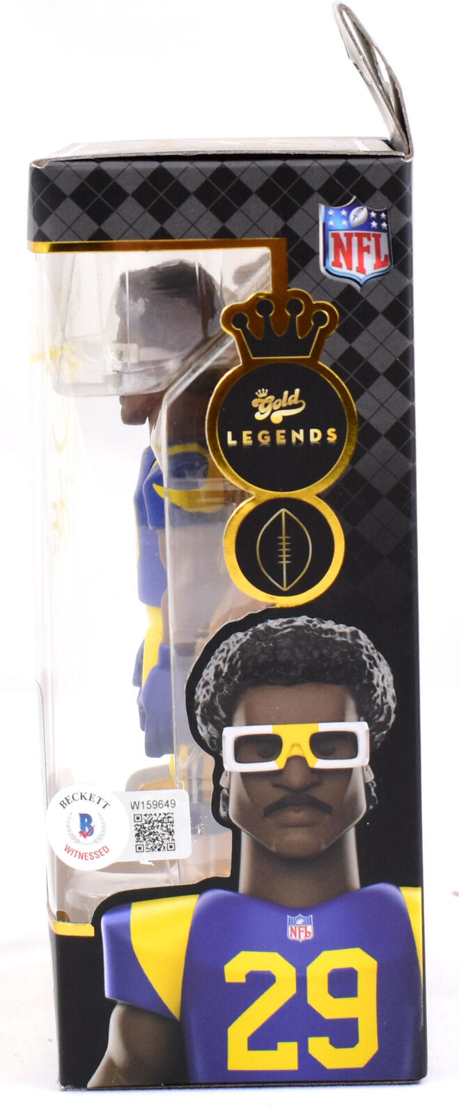 Eric Dickerson Signed Rams Funko Vinyl Gold Legends w/HOF - Beckett W Hologram