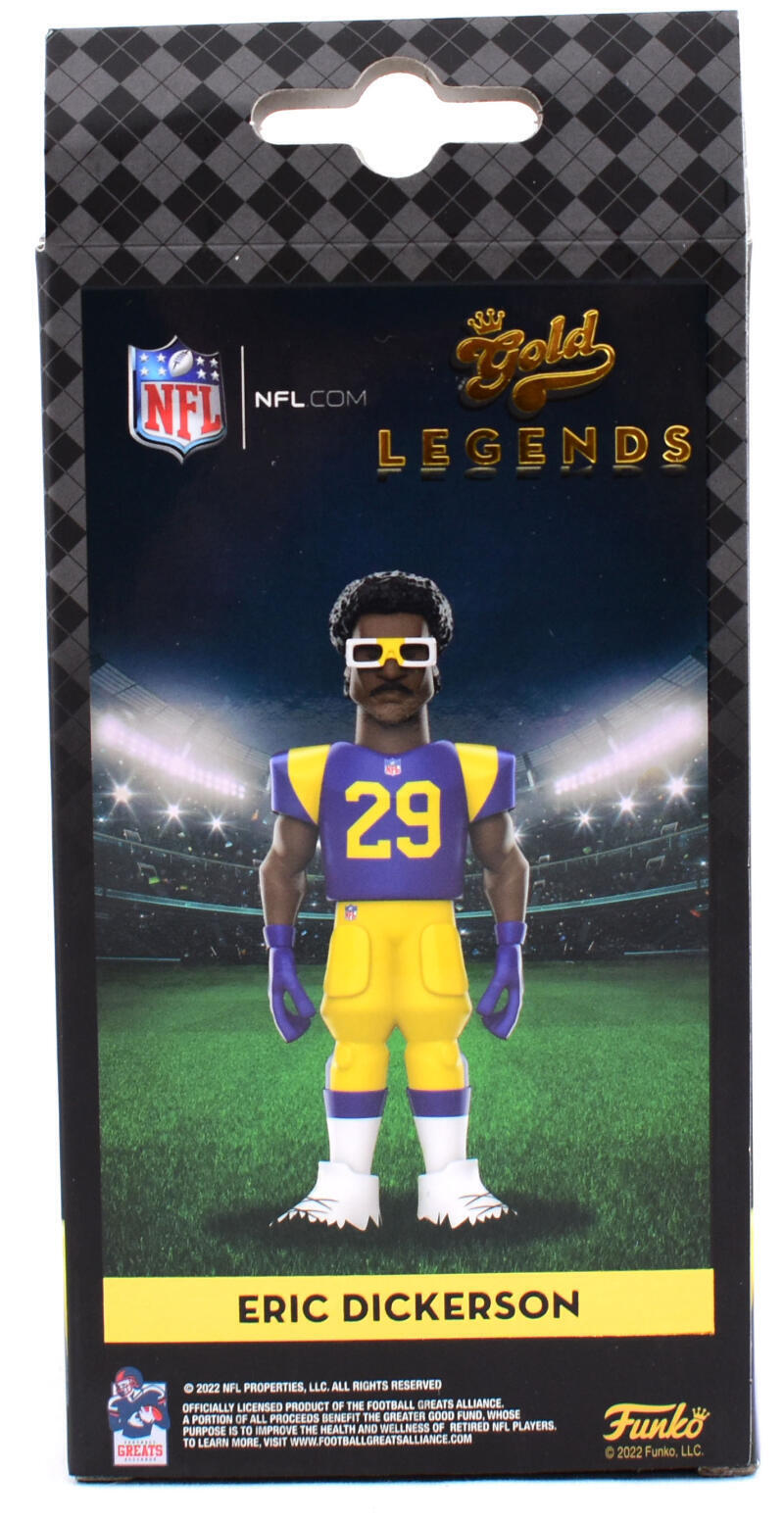 Eric Dickerson Signed Rams Funko Vinyl Gold Legends w/HOF - Beckett W Hologram
