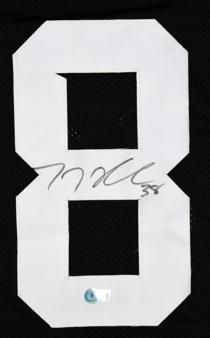 TJ Hockenson Autographed Black College Style Jersey *M8- Beckett W Hologram
