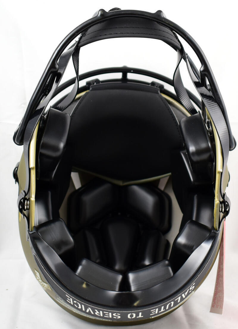 Jerome Bettis Signed Steelers F/S Salute to Service Speed Auth Helmet-Beckett W