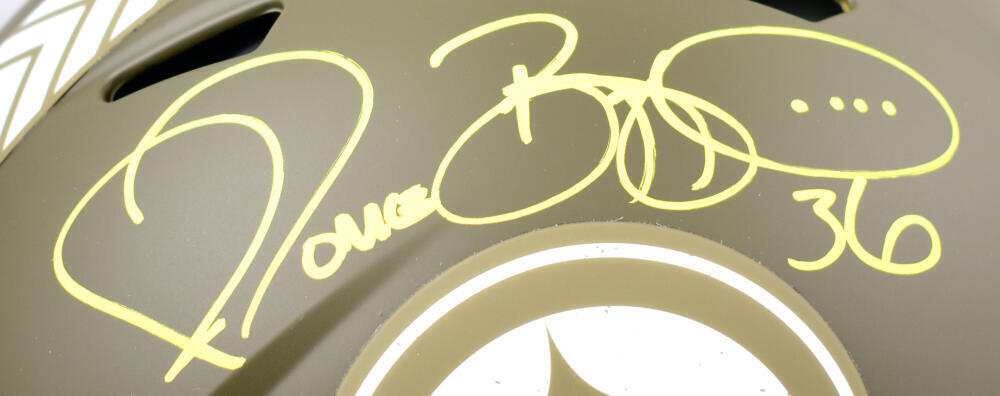 Jerome Bettis Signed Steelers F/S Salute to Service Speed Auth Helmet-Beckett W