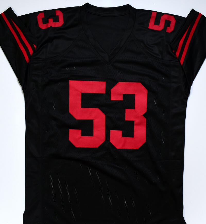 NaVorro Bowman Autographed Black Pro Style Jersey- Beckett W Hologram *Black