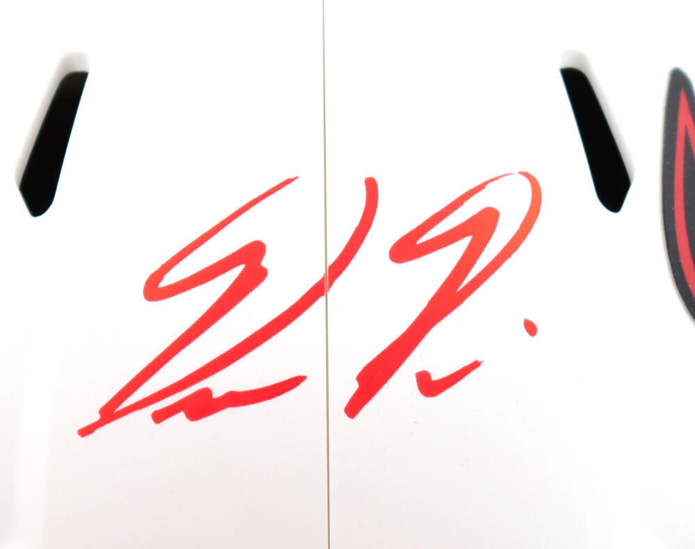 Dameon Pierce Autographed Houston Texans Lunar Speed Mini Helmet- Tristar *Red