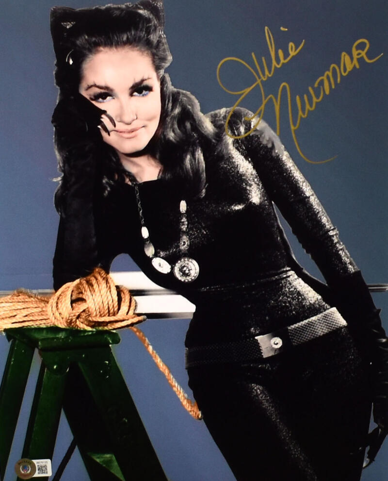 Julie Newmar Autographed 11x14 Catwoman Lean Photo -Beckett W Hologram *Gold
