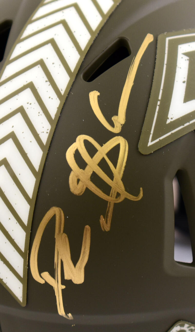 Deion Sanders Signed Falcons Salute to Service Speed Mini Helmet-Beckett W Holo