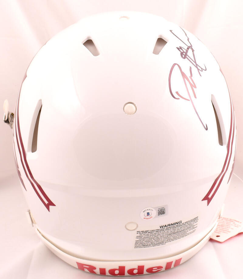 Deion Sanders Signed Florida State F/S White ALT Speed Authentic Helmet-BAW Holo