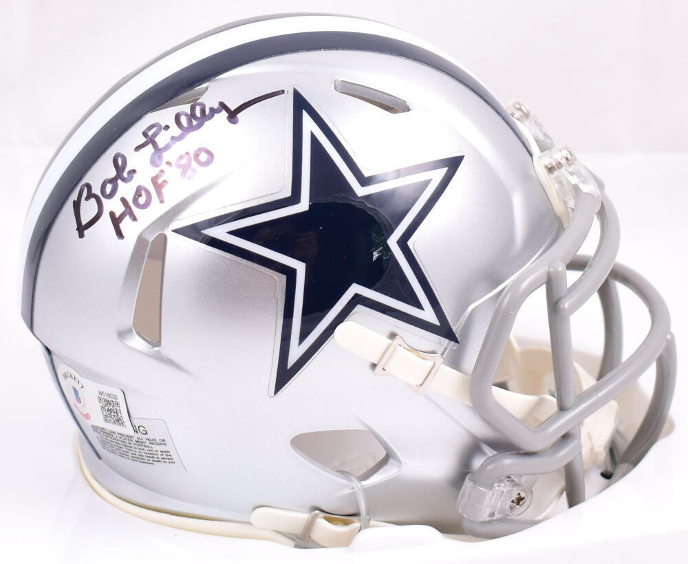 Bob Lilly Autographed Dallas Cowboys Speed Mini Helmet w/HOF-Beckett W Hologram