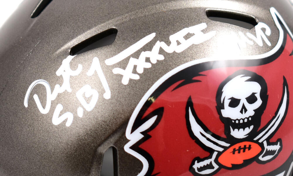 Dexter Jackson Autographed Buccaneers Speed Mini Helmet w/SB MVP- Beckett W Holo