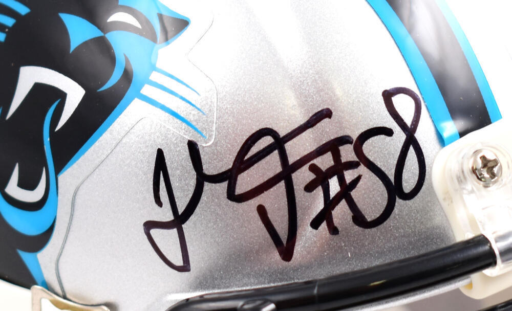 Thomas Davis Autographed Carolina Panthers Speed Mini Helmet- Prova *Black