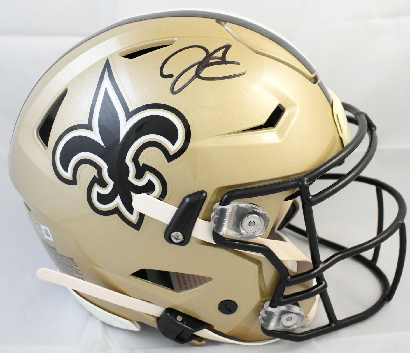 Derek Carr Autographed New Orleans Saints F/S Speedflex Helmet - Beckett W Holo