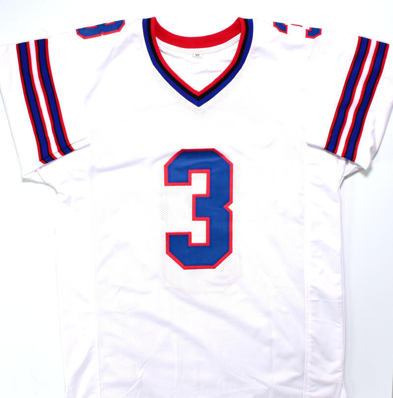 Damar Hamlin Autographed White Pro Style Jersey-Beckett W Hologram *Silver