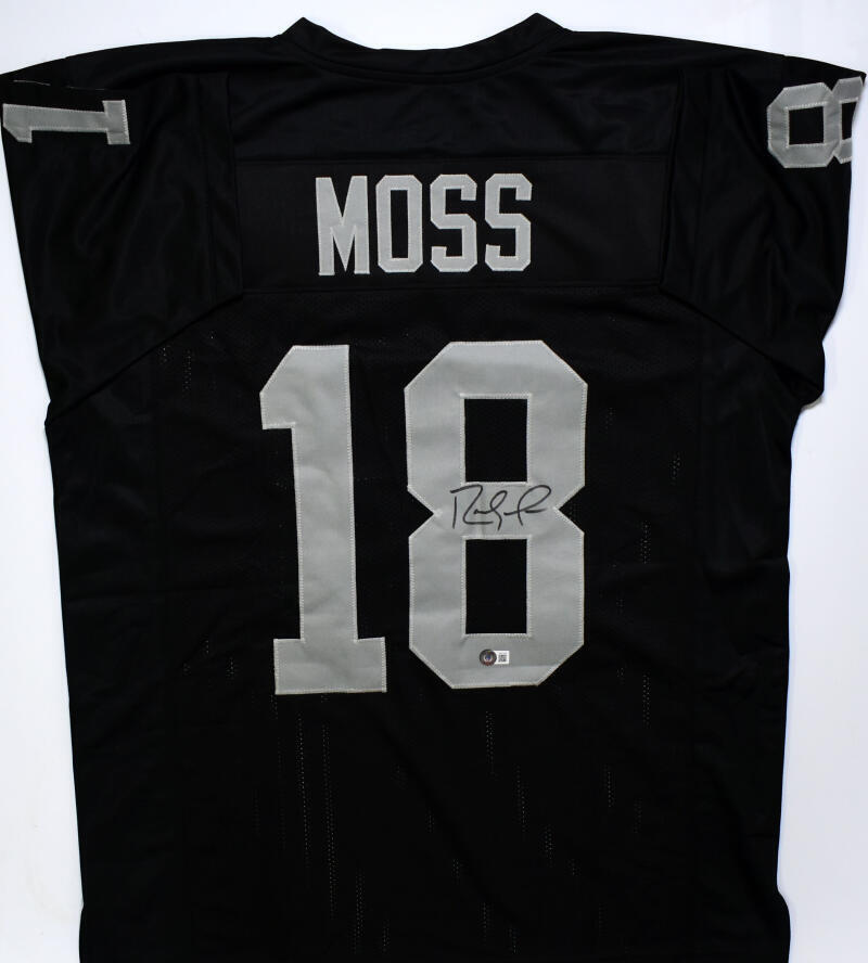 Randy Moss Autographed Black Pro Style Jersey - Beckett W Hologram *Black