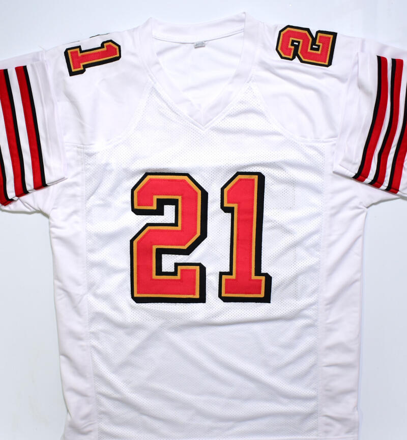 Frank Gore Autographed White Pro Style Jersey-Beckett W Hologram *Black