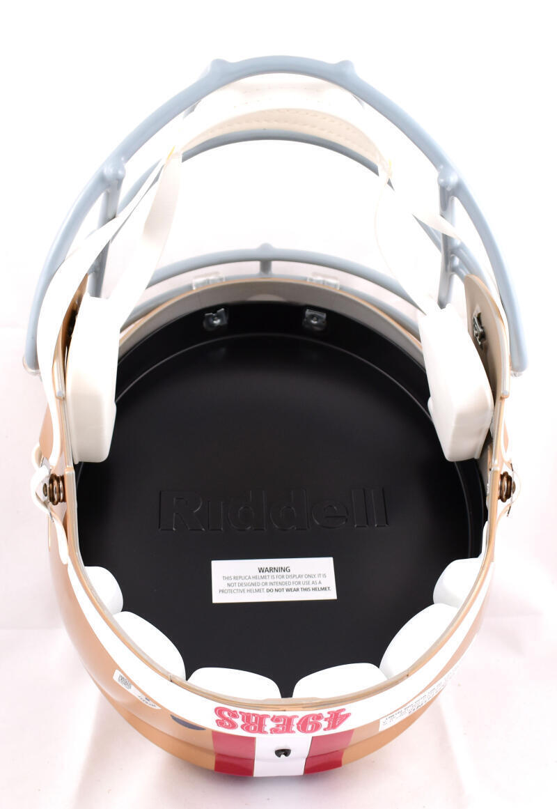 Frank Gore Elijah Mitchell Signed F/S 49ers Speed Helmet- Beckett W Hologram