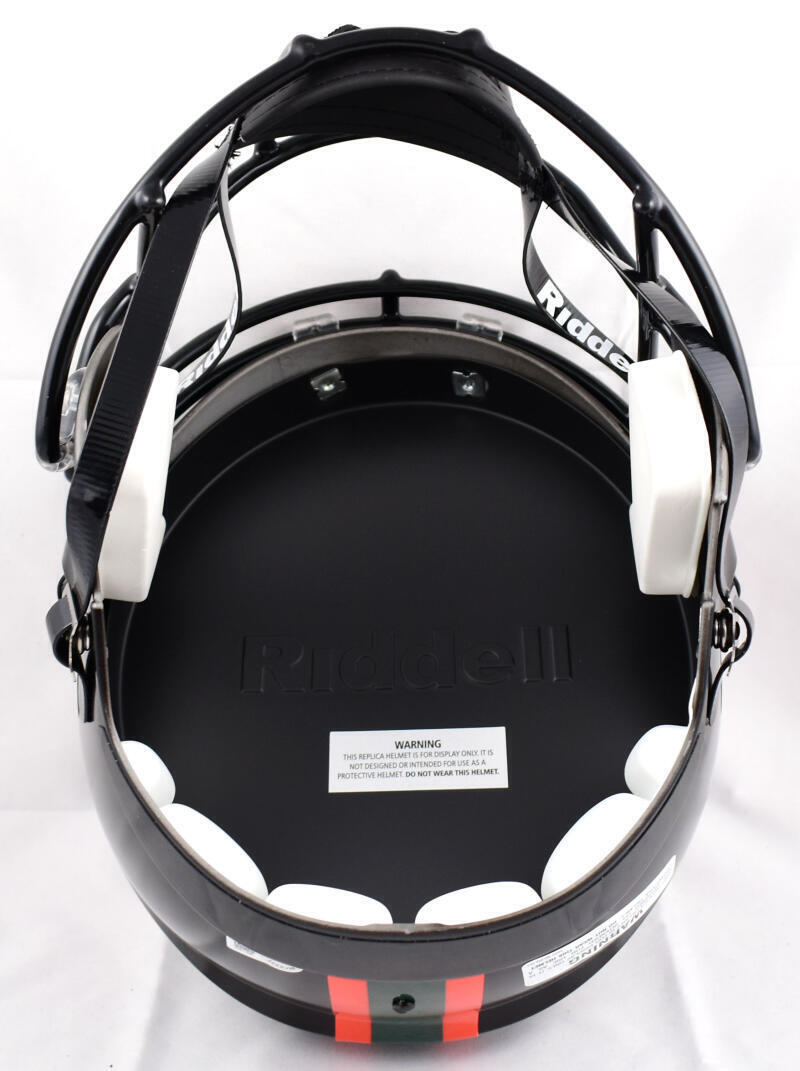 Ray Lewis Signed Miami Hurricanes F/S Black Nights Speed Helmet-Beckett W Holo