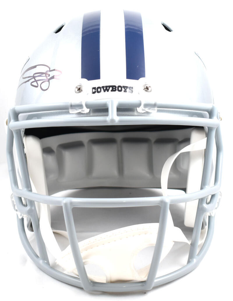 CeeDee Lamb Autographed Dallas Cowboys F/S Speed Helmet - Fanatics *Black