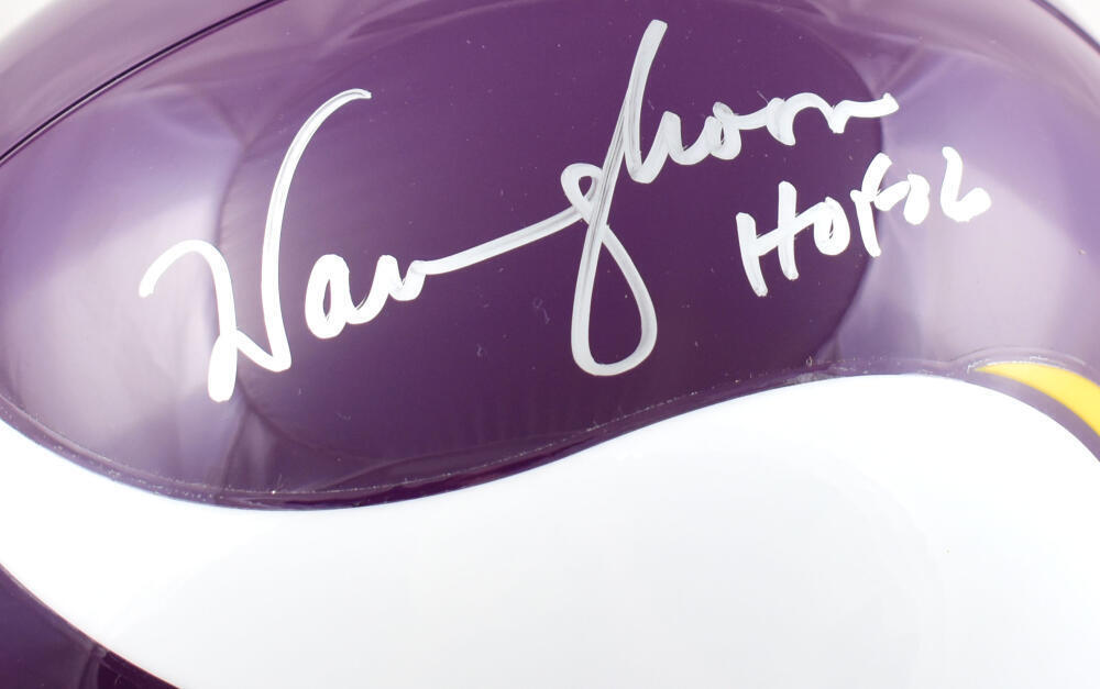 Warren Moon Autographed Minnesota Vikings F/S Helmet w/HOF - Beckett W Hologram