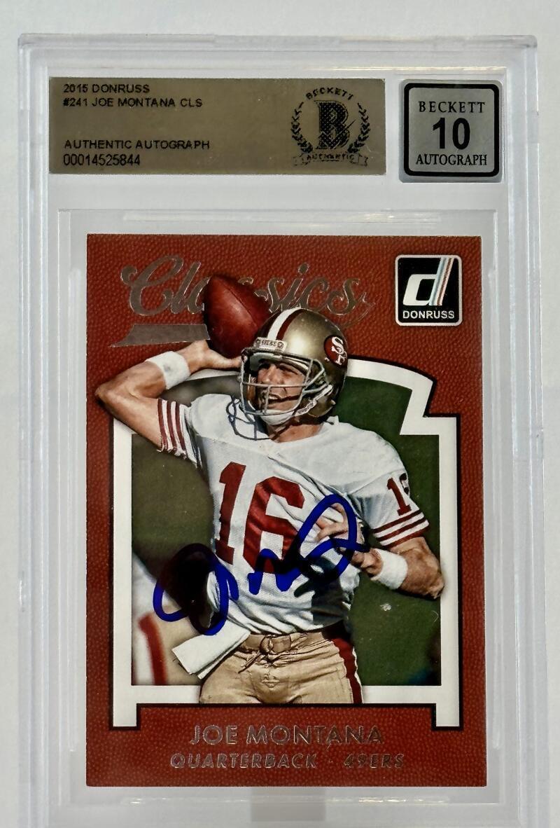2015 Donruss Classics #241 Joe Montana Auto SF 49ers BGS Autograph 10