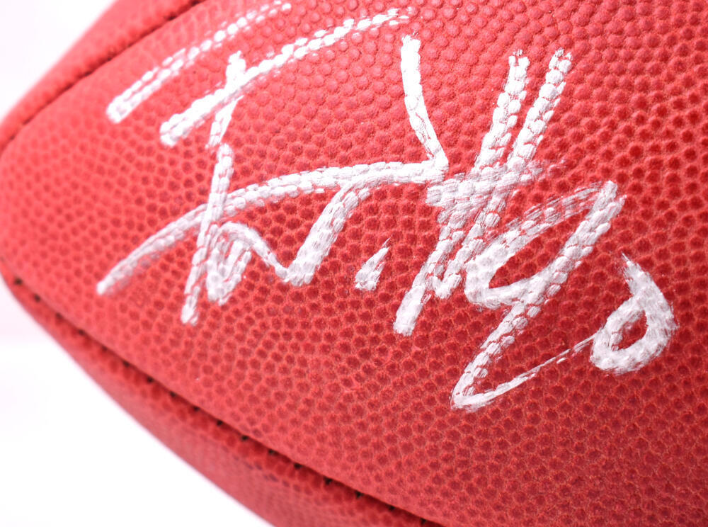 Derek TJ JJ Watt Autographed NFL Duke Authentic Football- Beckett W Hologram