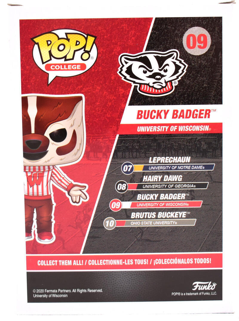 Derek TJ JJ Watt Wisconsin Badgers Funko Pop Figurine- Beckett W Hologram *White