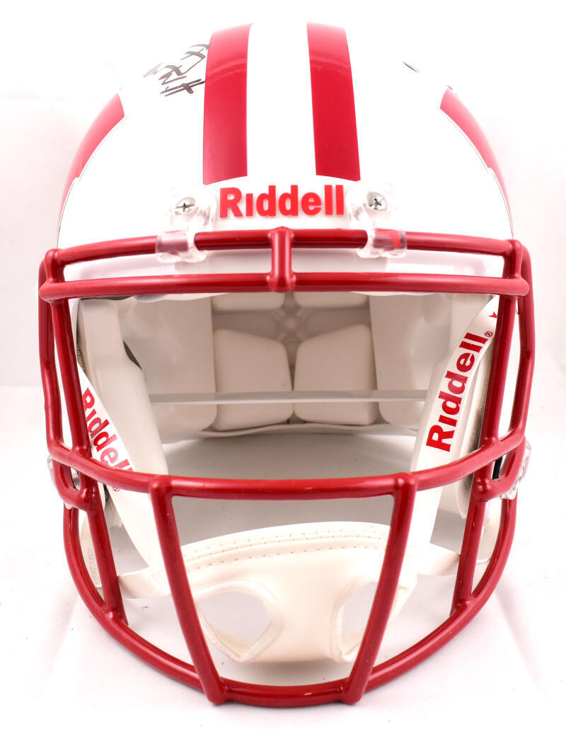 Derek TJ JJ Watt Signed Wisconsin F/S Speed Authentic Helmet-Beckett W Hologram