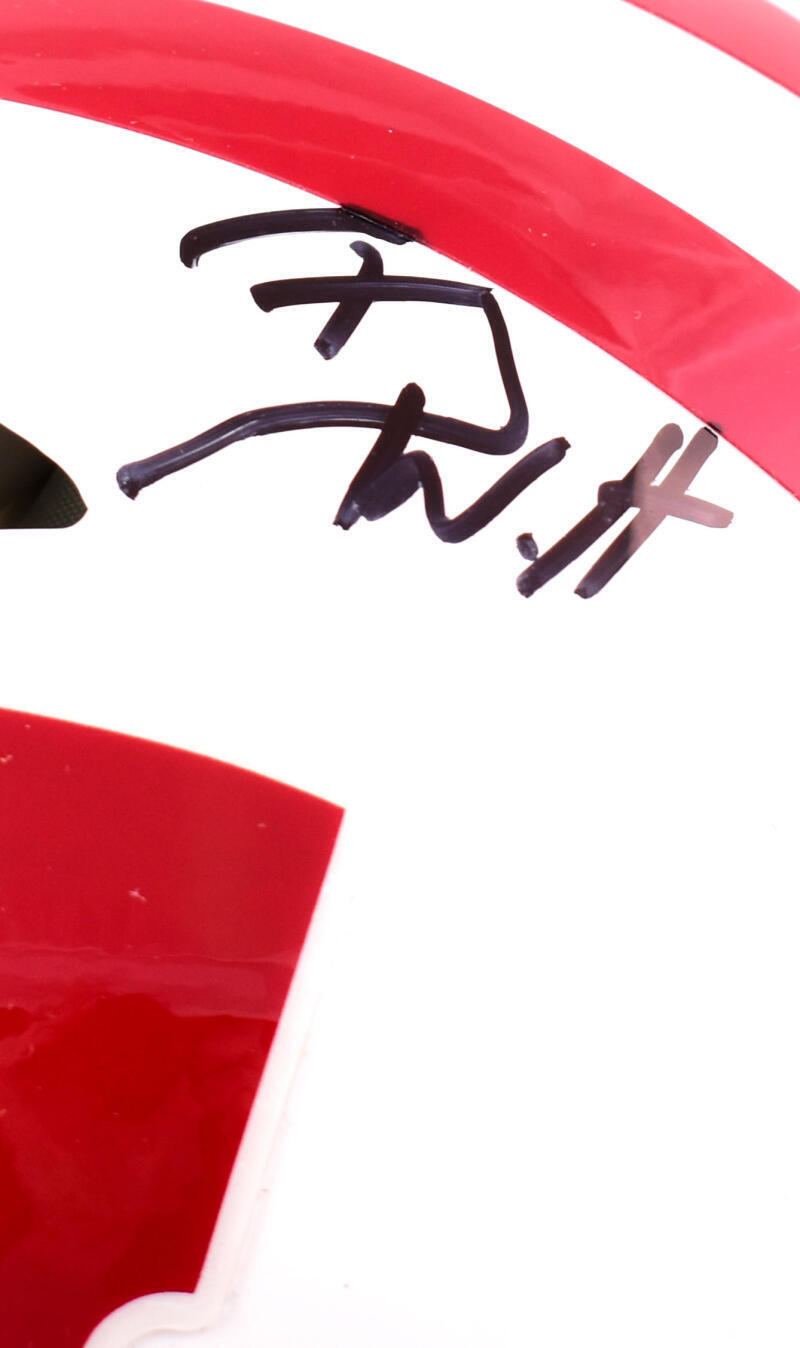 Derek TJ JJ Watt Signed Wisconsin F/S Speed Authentic Helmet-Beckett W Hologram