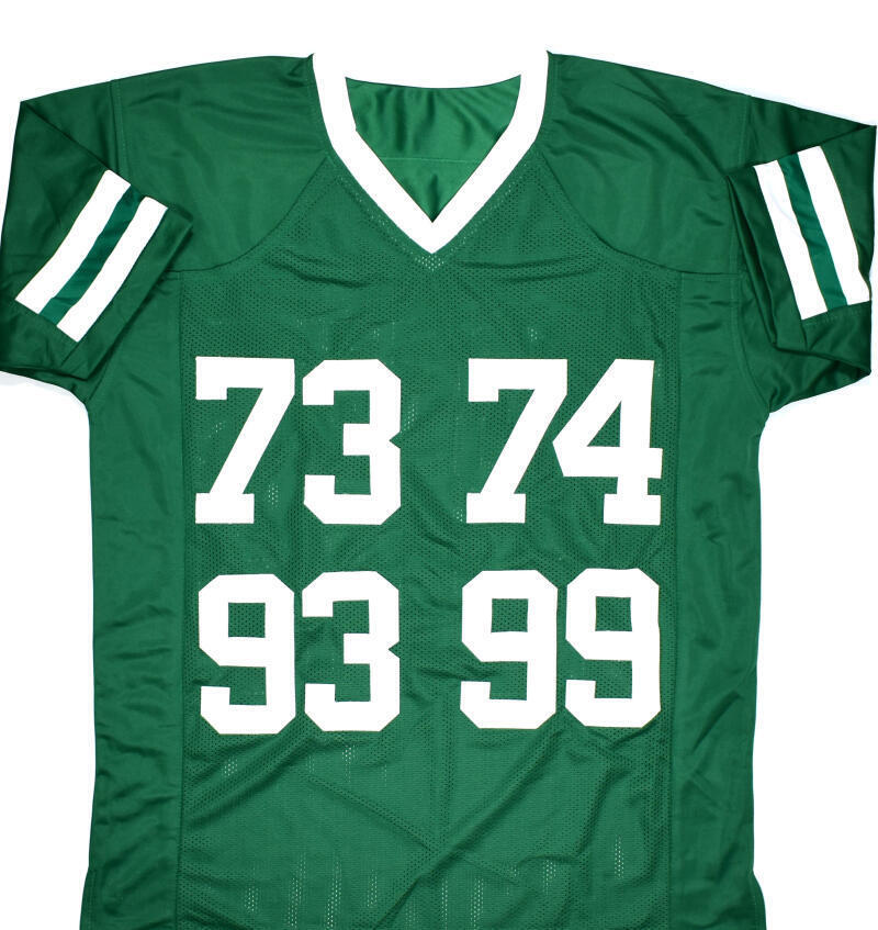 Sack Exchange Autographed Green Pro Style Jersey- JSA W *Blue