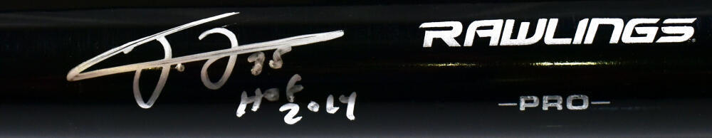 Frank Thomas Autographed Black Rawlings Pro Baseball Bat w/ HOF - Beckett W Holo