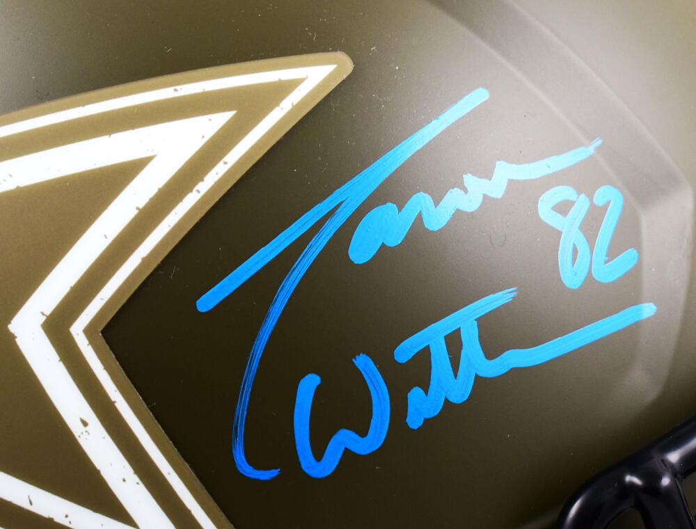 Jason Witten Signed Cowboys F/S Salute to Service Speed Helmet- Beckett W Holo