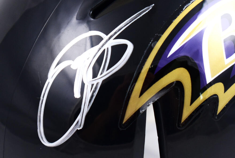 Odell Beckham Jr. Autographed Baltimore Ravens Speed Mini Helmet- Beckett W Holo