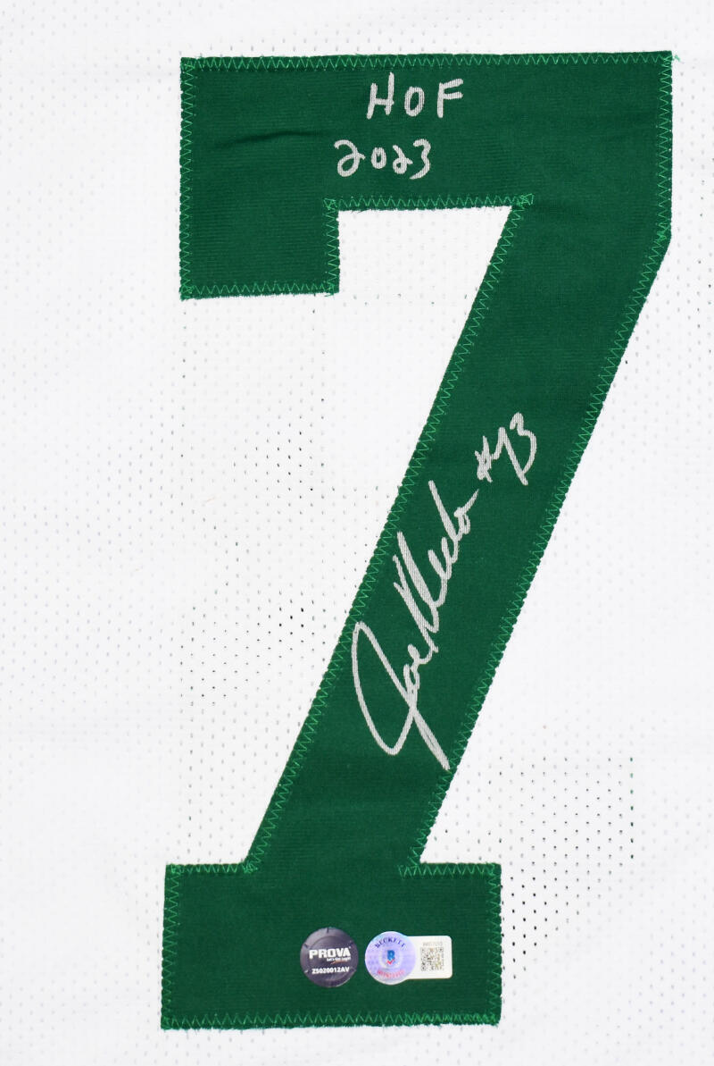 Joe Klecko Autographed White Pro Style Jersey w/HOF- Beckett W Hologram *Silver