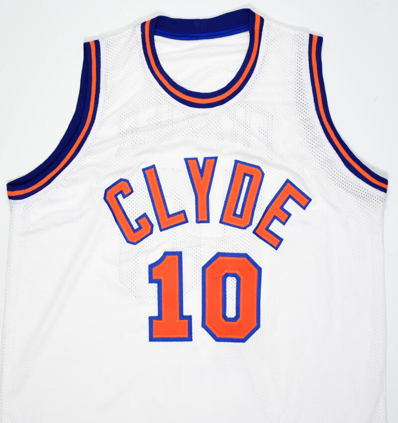 Walt Frazier Autographed White Pro Style Jersey w/HOF -Beckett W Hologram *Black