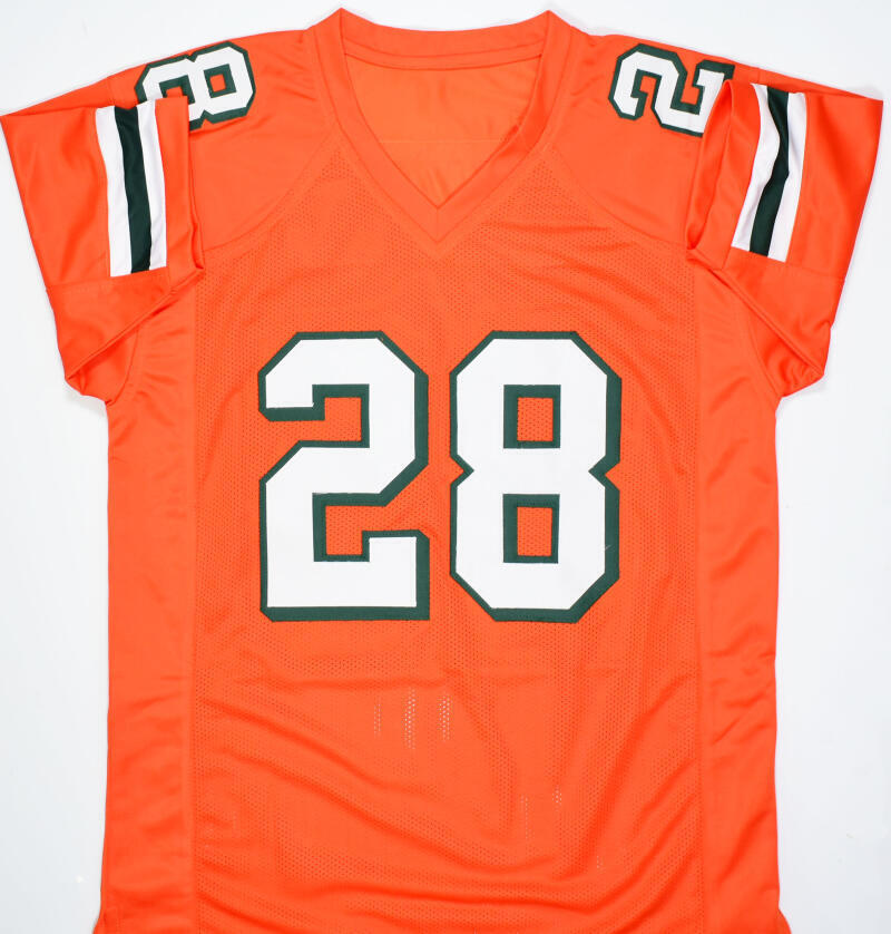 Clinton Portis Signed Orange College Style Jersey w/Natl Champs- Beckett W Holo