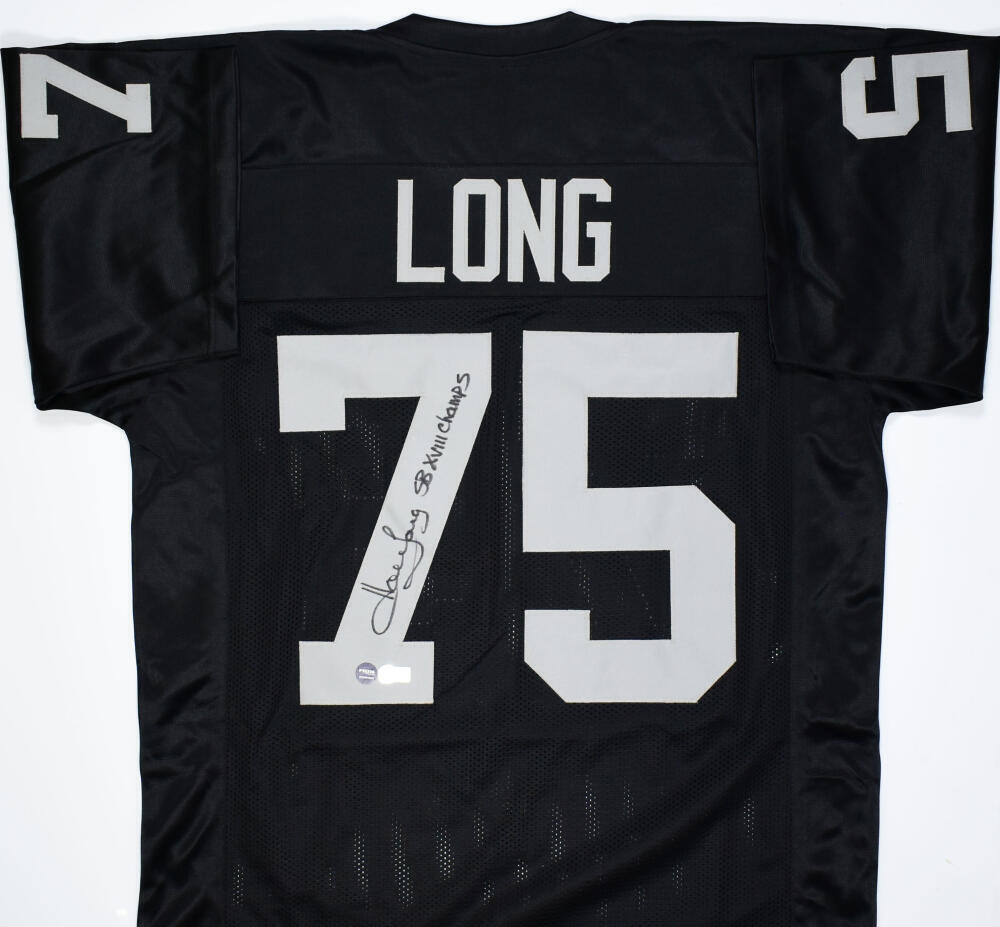 Howie Long Autographed Black Pro Style Jersey w/SB Champs - Beckett W Hologram